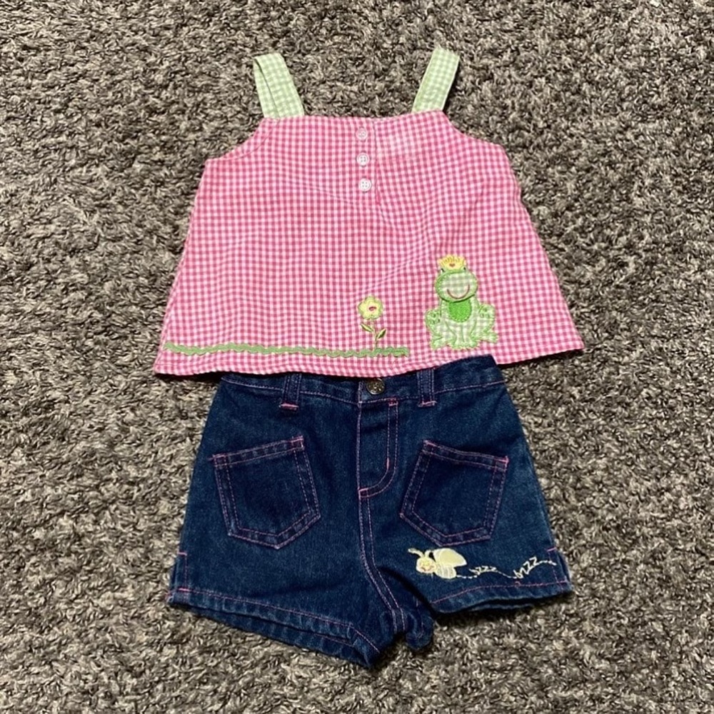 Girls 2 Piece Summer Outfit Size 6/9 Months